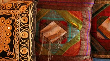 Stylish and colorful pillows can brighten your living room.