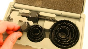 Hole saws use cup shaped blades and a pilot bit to cut holes.