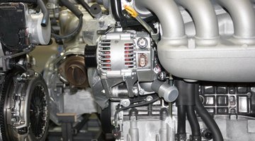Alternator still in a car.