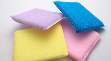Plastic scrubbers clean without scratching.