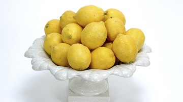 Citric acid in lemons helps break down calcium stains.
