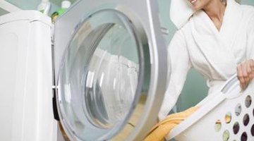 Woman doing laundry