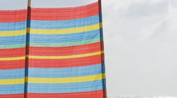 A polyethylene tarp at the beach.