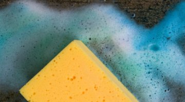 Sponges clean tile without scratching.