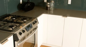 Kitchen countertop corner.