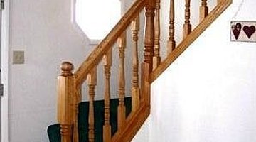finished stairway with landing