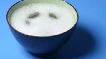 Soapy water is a quick and easy method.