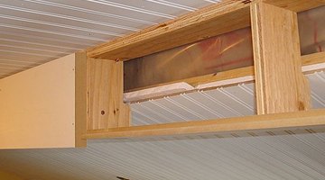 This faux beam is made of plywood but the framing concept is just the same