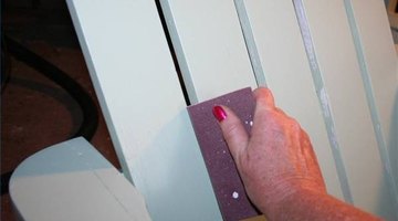 Use a sanding block between slats.