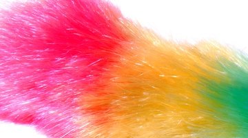 Extended-handle feather dusters provide better dust removal for air ducts.