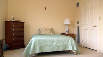 Center the bed if the room is large enough.