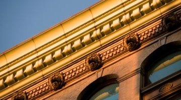 Molded designs along the roofline called